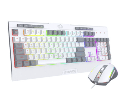 COMBO TECLADO Y MOUSE REDRAGON GAMING ESSENTIALS -BLANCO - S151W