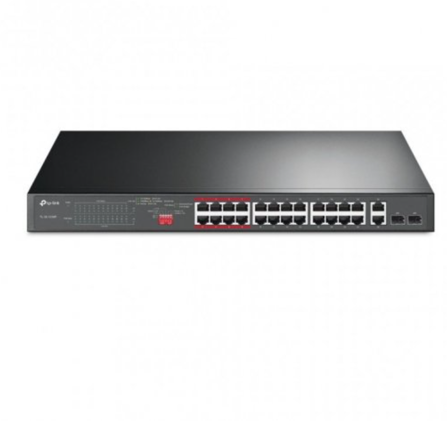 TP-Link TL-SL1226P Switch 24 Puertos Fast Ethernet + 2 Gigabit PoE+
